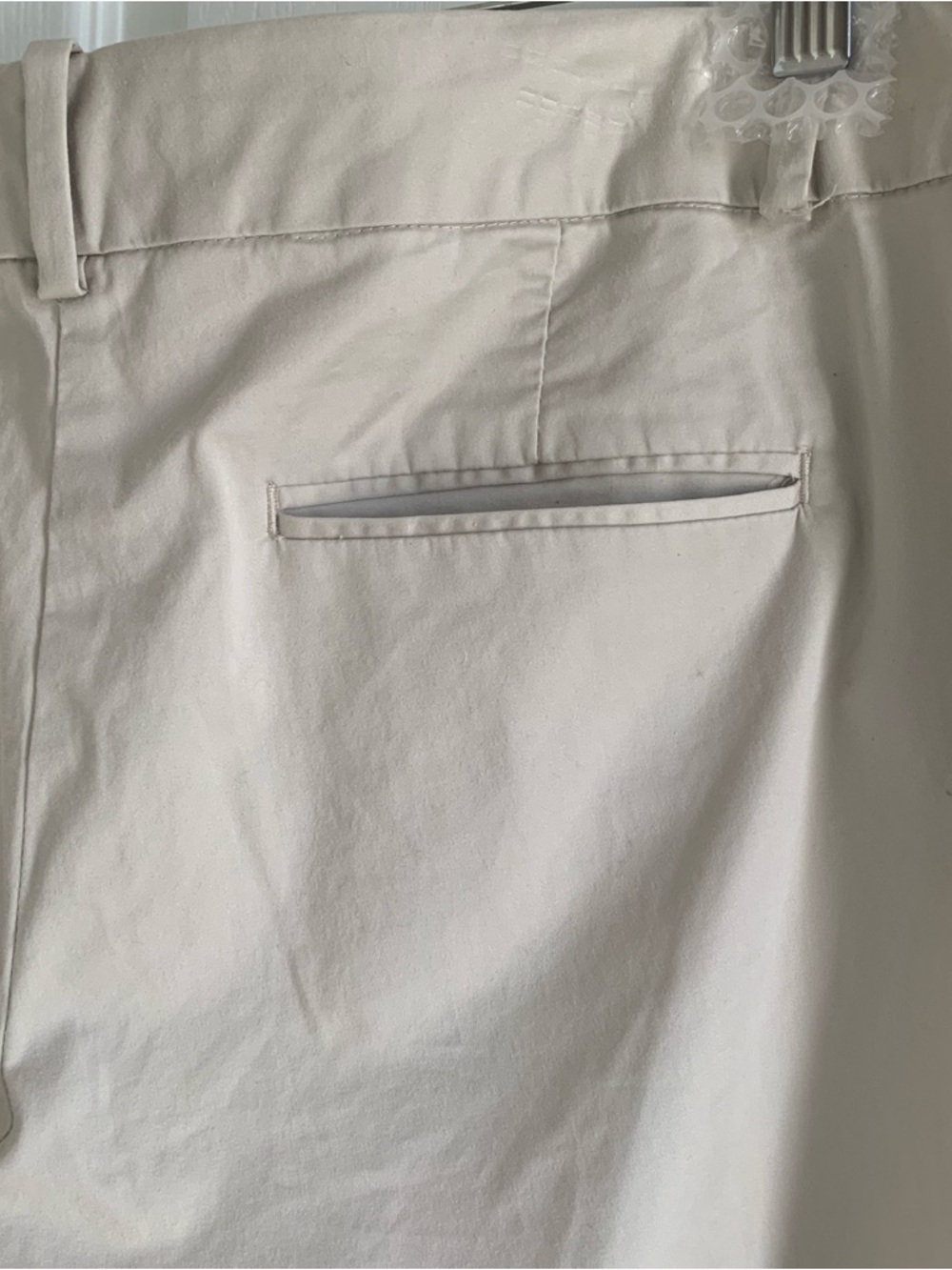 Jacob Fitted Tapered Pants Cotton Cropped Ankle Barrel Spring Summer Beige 12 - Picture 8 of 14